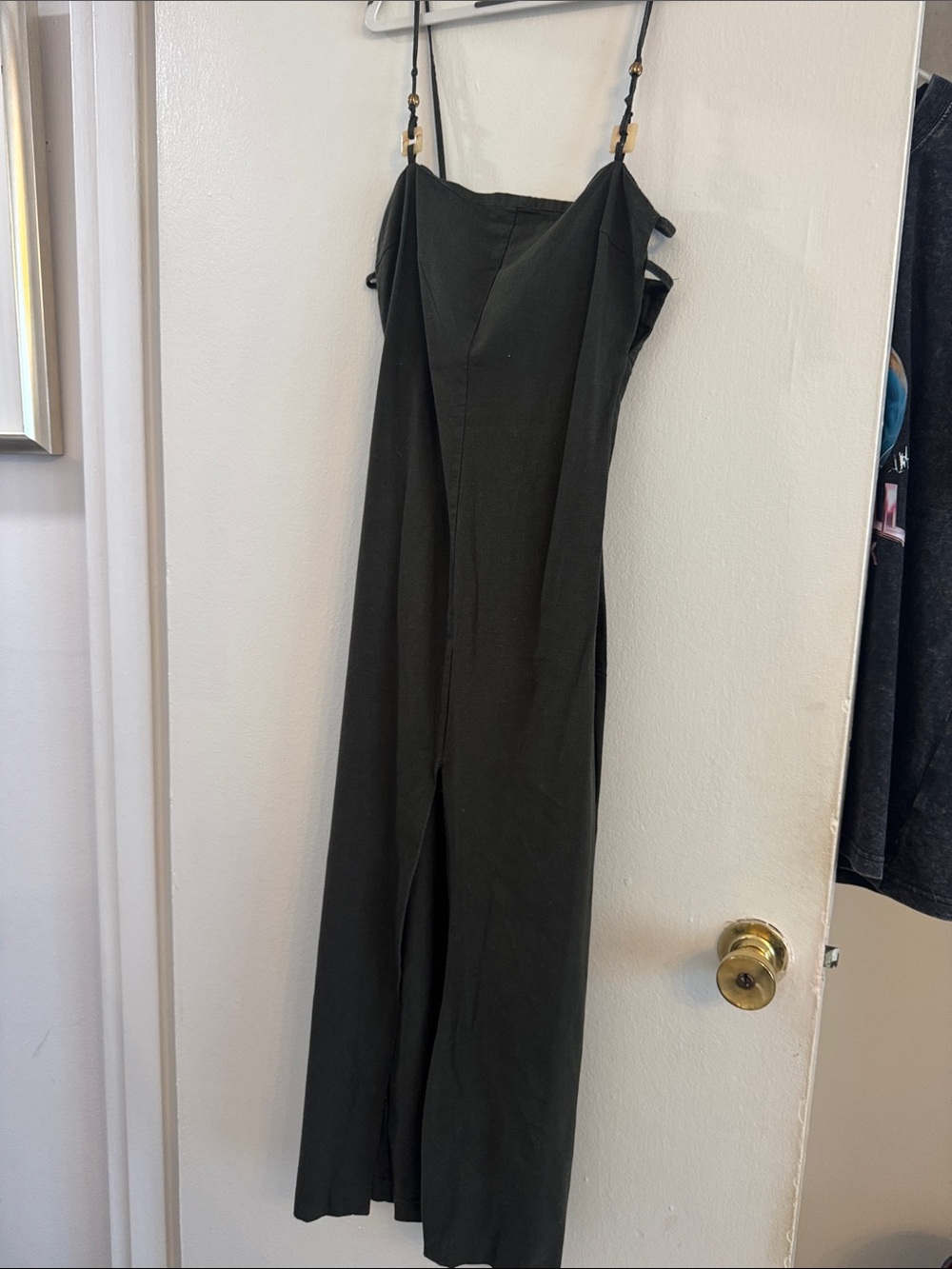 Zara Black Wide-Leg Spaghetti Strap Jumpsuit